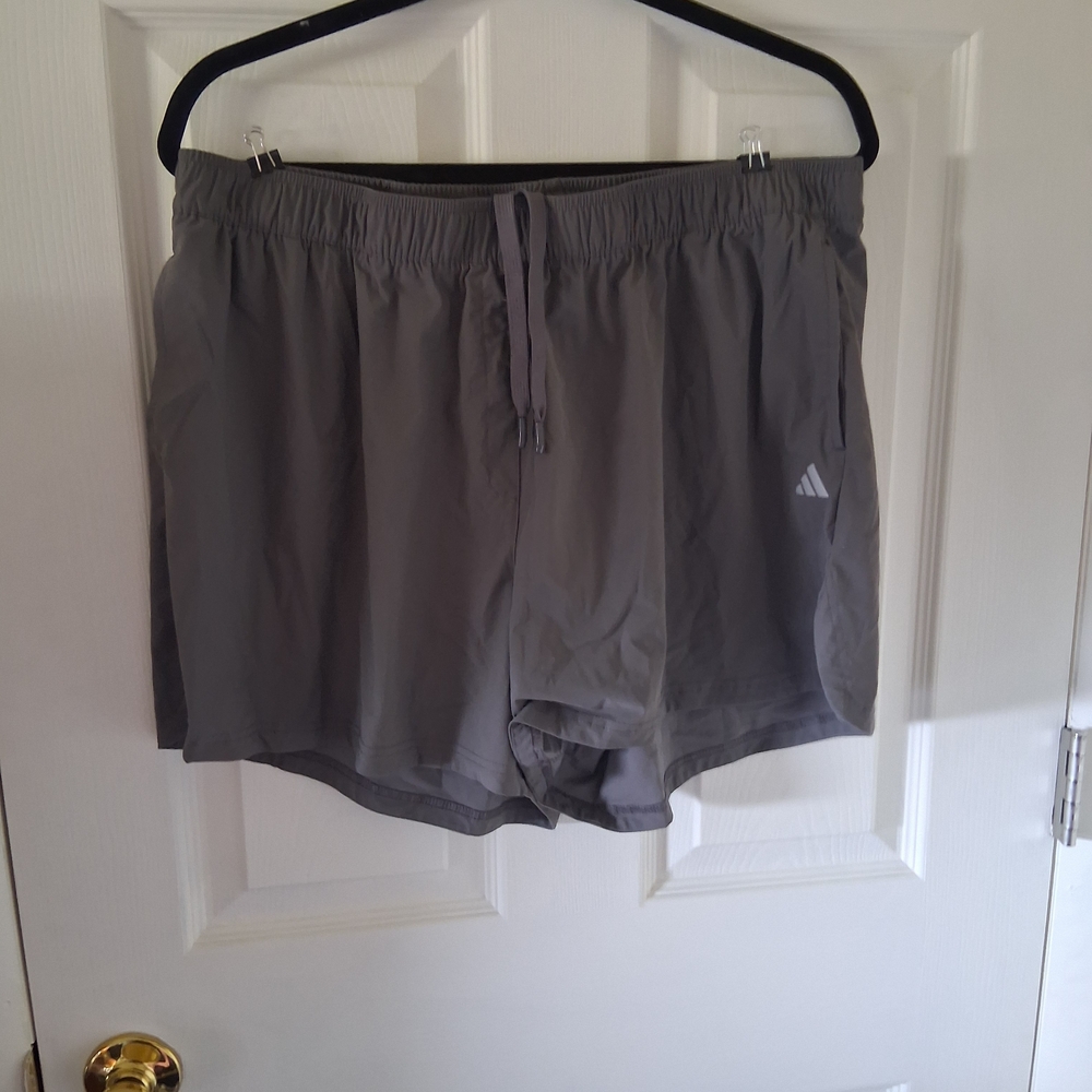 adidas Men’s Gray Lightweight Athletic Shorts